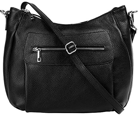 Samantha Look Umhängetasche echt Leder Damen | Made in Italy, Smartphonefach, Verstellbare Umhängetasche, Klassisches Design | 021215