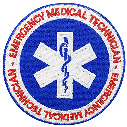 Finally Home Runder Emergency Medical Technician Patch zum Aufbügeln | Medic Kreuz Patches, Sanitäter Bügelbild, Bügelpatch, Airsoft Aufnäher