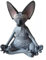 Rustikale dekorative Harz Tier Katze Yoga Pose Statue, Kitty Yoga Figur Statue, Meditationsraum Yoga Figur Yoga Pose Statue, Yoga Skulptur (Schwarz)