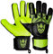 Keeperking Torwarthandschuhe Kinder Jugend Erwachsene Fußballhandschuhe ohne fingersave 4mm Vorhand (6, B-Gelb)