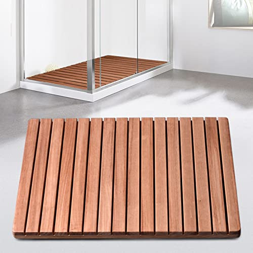 Zhaomi Pedana Doccia Naturale,Pedane Doccia Legno,Pedana per Doccia,Tappeto Sauna,Tappetino a Doghe,Tappetino da Bagno Multiuso,Spa,Vasca da Bagno,Arredamento Bagno con Doccia (80x70cm/31x28in)