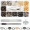 Grommet Werkzeug Kit, Tülle Ösen Set Scheiben Ösenzange Set und 400 Sets 5mm Grommet Ösen mit für DIY Kleidung Leder Handwerk Stoff Planen