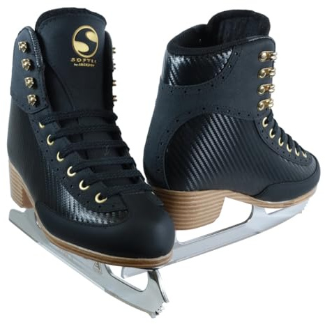 Jackson Softec Nova Eiskunstlaufschuhe, Damen, Größe 43, Schwarz