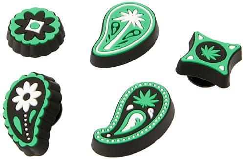 Crocs Unisex Hemp Paisley 5 Pack Schuhanhänger, Hanf-Paisleymuster, Einheitsgröße