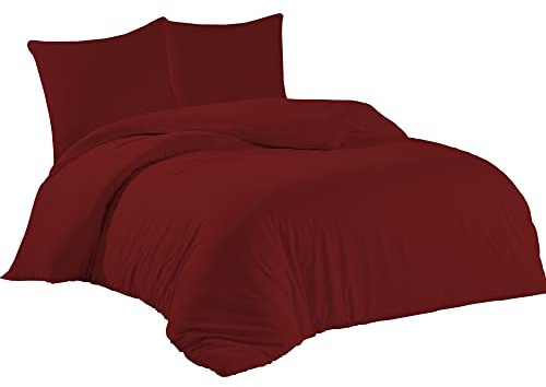 Livessa Bettwäsche 200x200 3teilig Baumwolle - Bettwäsche mit Reißverschluss: Bettbezug 200x200 cm + 2er Set Kissenbezug 80x80 cm, Oeko-Tex Zertifiziert, aus%100 Baumwolle Jersey (140 g/qm)