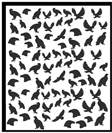 Eagle Collection (Eagle Nail Stickers Black)