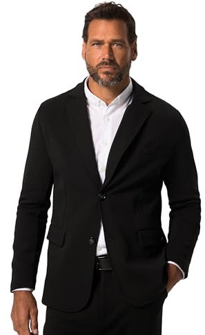 JP1880 Herren Jerseysakko, New York, FLEXNAMIC, Business, Baukasten, bis 8 XL Sportjacken, schwarz, 5X-Large