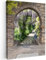 MuchoWow© Leinwände 60x80 cm Wall Decoration Bilder Schlafzimmer Deko Pictures Canvas Painting Wanddekoration Wohnzimmer Wald - Fensterblick - Steine - Weg