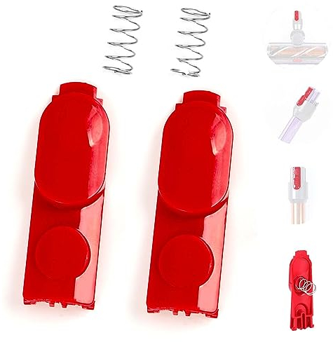 KiimSin Cleaner Head Clip Latch Tab Button Replacement for Dyson V7 V8 V10 V11 V12 V15 Vacuum Cleaner Replacement Parts, Durable Clip Latch Tab Button with Spring
