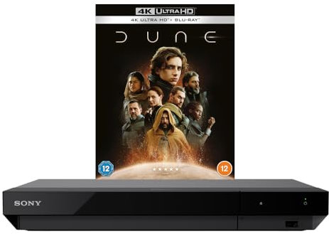 Sony UBP-X500 Zone Free MULTIREGION DVD Regions 1-8 - Blu-ray Region A, B & C - Bundle Including Dune 4K UHD Disc