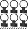 QUARKZMAN 6Pcs 22mm/ 0.87 Schlüsselanhänger-Hardware mit 25mm ID Schlüsselring Geldbörsen- und Taschenhardware für Autoschlüsselanhänger, Hängende Lanyards, Schwarz