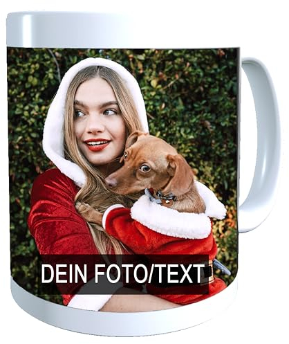 Tasse mit Foto/Text Bedrucken Lassen Fototasse Personalisieren (Weiß)