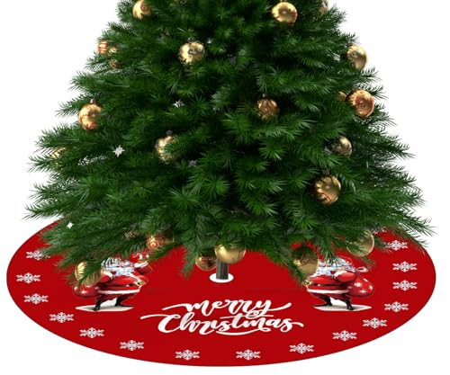 Yatlouba Weihnachtsbaum Rock Unter Christbaum, 90cm Weihnachtsbaumrock, Rund Weihnachtsdeko Tannenbaum Decke Unterlage, Weihnachtsdekorationen für Partys, Versammlungen, Veranstaltungen, Bälle