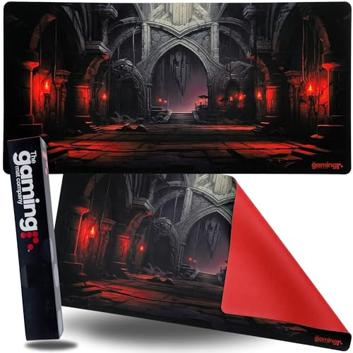 The Gaming Mat Company Single Player MTG Playmat & Gaming Mouse Pad - 28 x 14 Dungeon Gaming Mousepad Compatible with Magic The Gathering Playmats MTG Cards Gaming Mouse Mat Large Mouse Pad