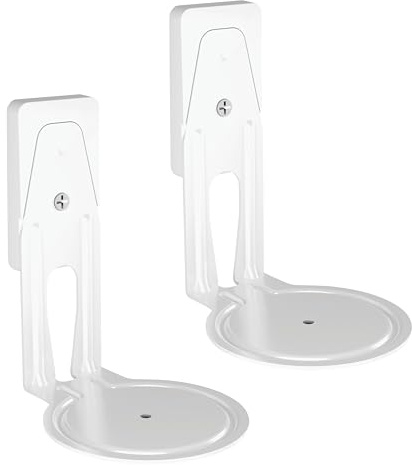 Sanus Fixed Speaker Wall Mount for Sonos Era 100™ - Low Profile Speaker Mount with Easy 3-Step Install & Included Hardware - White Set of 2 Mounts