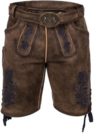 Maddox Herren Lederhose UTZ braun 52