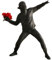 Baokuan Skulptur Dekoration, Skulpturen Banksy Blumenwerfer Statue Modell Moderne Ornamente Figur Stabil Für Desktop, Tisch, Wohnzimmer, Schlafzimmer