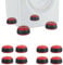 keepdrum SSA300RD Boxen-Füße für Zwei Boxen Schwingungsdämpfer Lautsprecher Plattenspieler Resonanz-Absorber in Rot 8 Stück