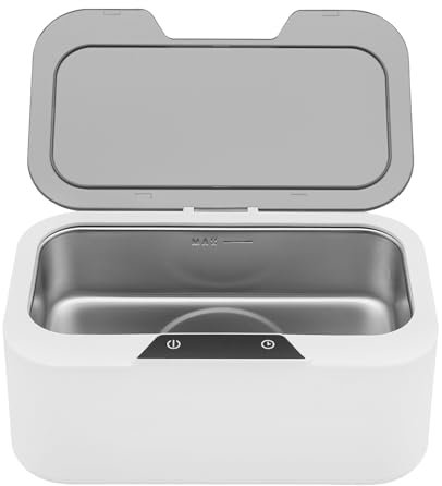 Donened - Ultraschallreinigungsgerät, 500ml Ultraschallreiniger, Ultrasonic Cleaner, Ultraschallgerät mit Zeitfunktionen für Brillen, Ringe, Münzen, Fingerringe, Zahnersatz, 19 x 11,3 x 7,75cm