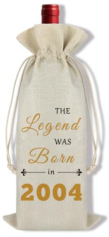21st Birthday Gifts for Women Men Wine Bag 21st Birthday Decoration for Him Her 21 Year Old Birthday Wine Bottle Bag Gifts for Friends Daughter Son Sister Brother Boyfriend Girlfriend