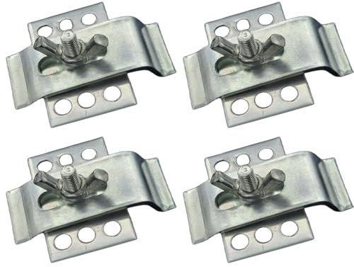 4er-Pack Unterbauspüle Clips, Edelstahl Spülbecken-Befestigungsclips ohne Bohren Spülbeckenhalterungen Stützen Waschbecken Montagezubehör für Küche Badezimmer (quadratische Basis)