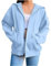 Sweatshirts for Women Uk Women's Lightweight Sweatshirt UK Drawstring Zipper Hoodies Solid Color Long Sleeve Hooded Jacket Casual Fashion Top with Pocket