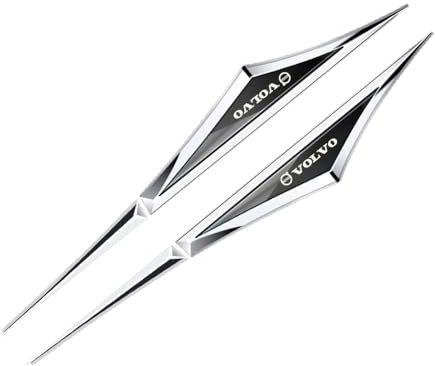 TVVXIO 3D car Sticker Autoabzeichen Emblem, für Volvo XC60 II XC90 V90 S90 2018-2022 2023 3D Metall Chrom Selbstklebende Logo Emblem Außendekoration Zubehör,A