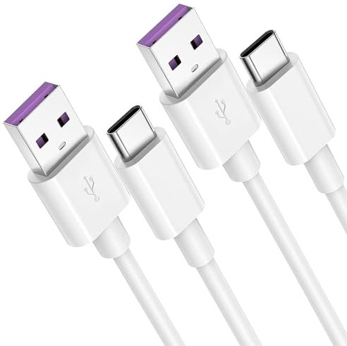 For Samsung Galaxy Tab A8, A9, A9 Plus Charger Cable, USB C Fast Charging Cable, 5 AMP USB C Charger Cable 1m, USB Type C Charger, Power Cord Lead, 2 Pack