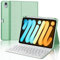 IVEOPPE Clavier iPad Mini 7/6 8.3 Pouces, Etui Coque Clavier Rechargeable Français AZERTY Détachable pour iPad Mini 7 8.3 2024 / Mini 6 8.3 2021, Vert Gazon