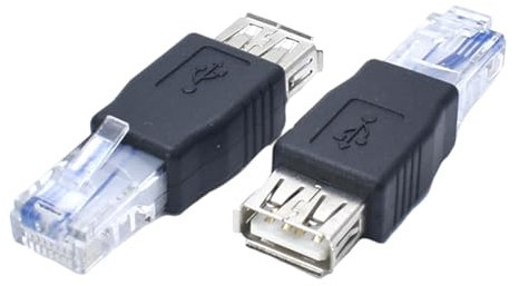 YUGSHNKFC 2pcs Highly Speed USB Female To RJ45 Male Ethernet Adapter USB Transfer Networking Plugs Adapter For Office Use