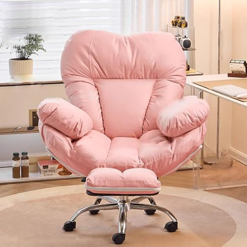 Preferspace Lazy Sofa Gaming Chair with Love-Shaped Backrest, 3-Level Reclining, 15° Rocking Function, and Silent Wheels, Comfortable Desk Chair for Home, Office