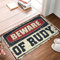 Funny Front Door Mat Outdoor Beware of Rudy Doormat Home Alone Door Mat Balcony Decor(40X60CM)