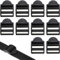 COYUN 10 Pcs Fibbia in Plastica Rigida per Cinghie Zaini e Borse, Fibbia a Scatto a Scorrimento Laterale per Zaino, Fibbia di Ricambio, in Plastica per Scaletta, Accessori Cucito, per Zaino, Cinghie