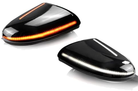 Clignotants Dynamiques pour Dodge pour Ram 1500 2500 3500 09-18 LED Clignotant Dynamique Clignotant Séquentiel Rétroviseur Latéral Indicateur Lumineux Clignotants Dynamiques(2piece R L Smoke)