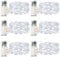 VIKY® 6 Stk LED Lichterkette Batterie mit Timer,2M 20 LED Micro Kupferdraht Lichterkette Innen Batteriebetrieben,Kaltes Weiß lichterkette mit Timer für Hochzeit,Silvester,Weihnachten Innen Dekoration