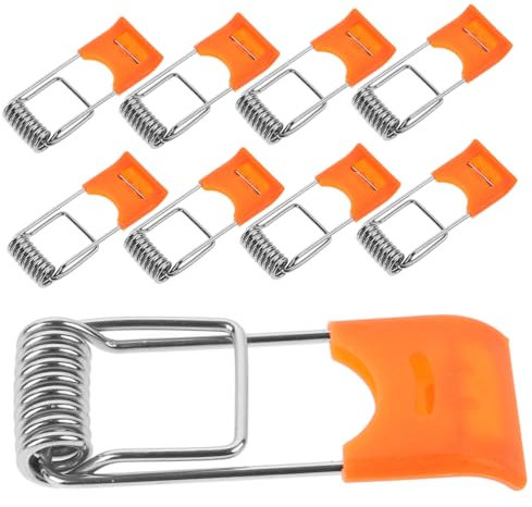 PartyKindom 100 Stück Frühlingsschnapp -Downlight Decke schnappen federklammer Lampenklemme Einbauleuchten-Clips für Downlight Einbindungsleichterungsclip abgebunden Rostfreier Stahl Orange