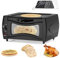 15L Mini Pizza Maker, Horno eléctrico multifunción, 122 ° F-752 ° F Control de Temperatura, Ajuste de Potencia de Fuego Infinito para hogares y Comida para Llevar