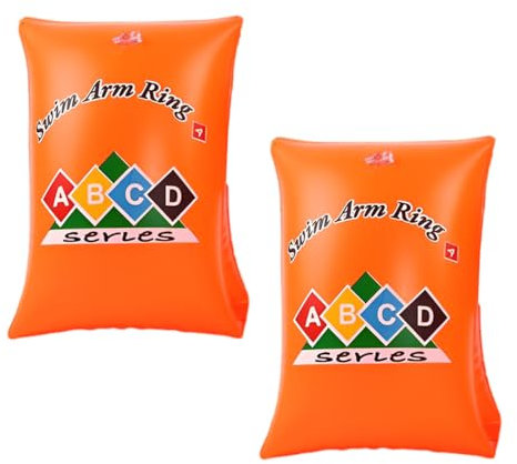 OHREN 1 par de Accesorios de natación de Color Naranja para niños pequeños Alas de natación con núcleo de Espuma de PE irrompible para Aprender a Nadar (1-6 años, 0-30 kg)