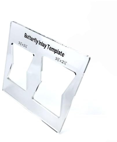 Transparentes Schmetterlings-Inlay-Schablonen-Set für Holzbearbeitung, 7 Größen (11/16 bis 4 3/4), kompatibel mit Oberfräsen-Kits, gehärtetes Acryl, dekorativ, Mo(ZBT-2)