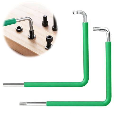 2 Stück Fenster Einstellwerkzeug Set Mit Schrumpffolie, Tür Türscharnier Einstellwerkzeug, Torx 15 und 4mm Kugelkopf, 4mm Sechskant Fenster Einstellschlüssel, Fensterbauer Werkzeug Einstellschlüssel