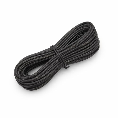 Black Waxed Cord, Strong Braided String for Jewellery Making, 1.5mm x 10m | Smooth wax-coated polyester cord for necklaces, bracelets, beading, macramé and secure knotting