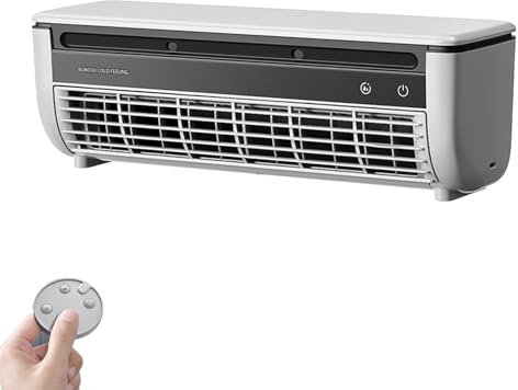 Edon Mini Portable Air Conditioner, Portable Wall Mounted No Window Ductless AC Unit, Small Quiet Cooling Fan for Bedroom, Office, Home, Kitchen, Camping and Indoor Outdoor Personal Use (Grey)