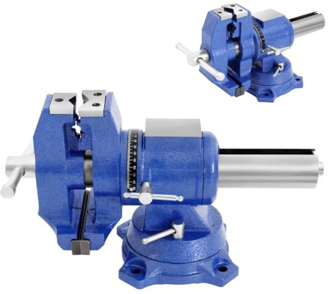 4 Zoll Multifunktionsschraubstock, 100MM 360° Zweiachsig Multifunktionaler Tischschraubstock Drehbar Tischschraubstock Mehrzweck Professionelle Drehbacken Parallelzange für Tischlerei Handwerk