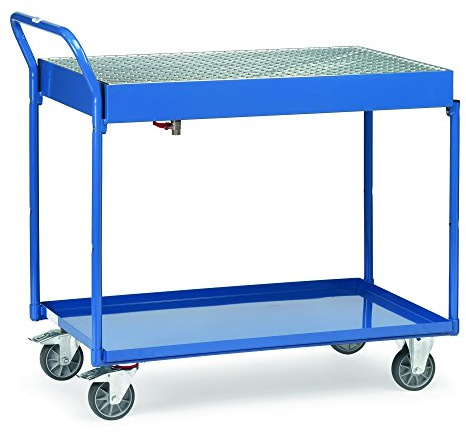 Fetra Transportgeräte mterctr3 Wagen Transport mit Auffangwanne, Belastbarkeit 250 kg, 1000 mm Länge x Breite 600 mm x 1020 mm Höhe