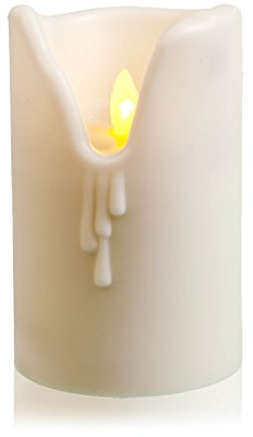 Silikonkerze Outdoor 8. x 12 cm elfenbein