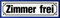 Straßenschild Zimmer frei weiß 30x8 cm Emaille Schild Emaile Hinweisschild Türschild