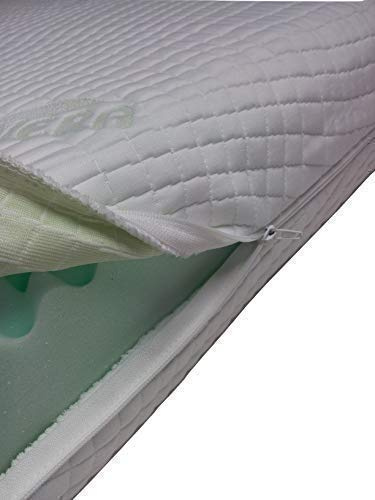 Mail2Mail Matratzenbezug Allergikergeeignet mit 4-seitigem Reißverschluss aloevera Easy clean, Matratzenschoner, Matratzenbezug alle Größen alle Höhe, (80 x 200 cm)