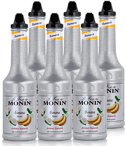 Monin Fruchtpüree Mix Banane, 1,0 L, 6er Pack
