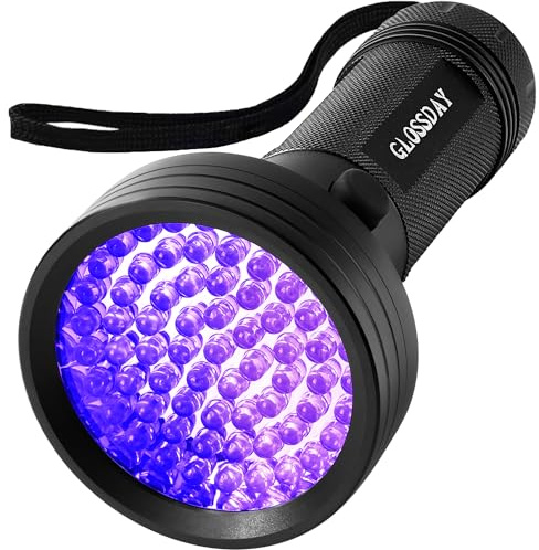 GLOSSDAY Blacklight Flashlight 68 LED UV Flash Light,Ultraviolet Flashlight Black Light Professional Pet Urine Detector for Dog/Cat Urine,Pet Stains,Hunting Scorpions