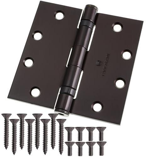 Cauldham (3 Pack) Commercial-Grade 4-1/2 Full Mortise Ball-Bearing Door Hinges - Oil Rubbed Bronze
